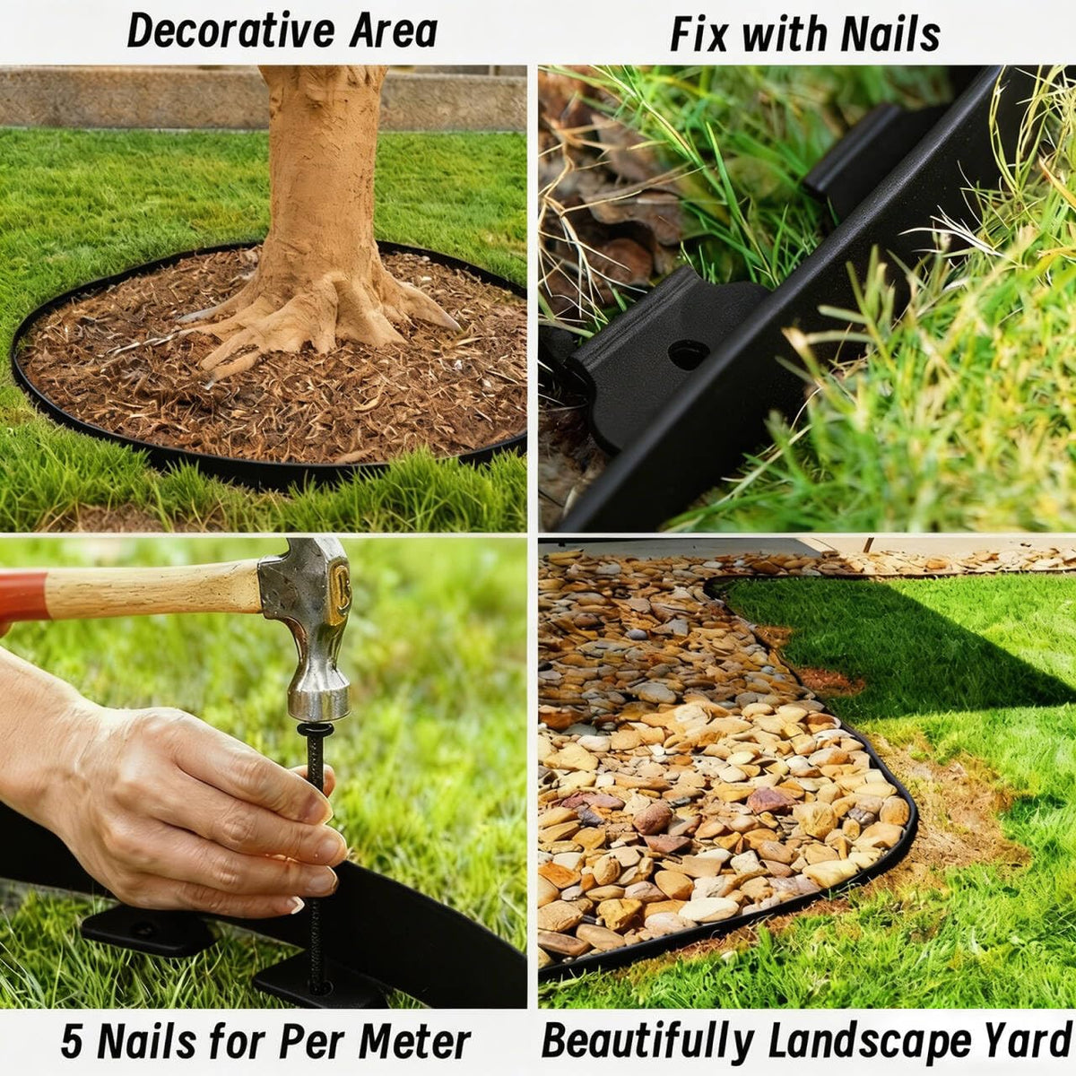 Maebeacae 4-inch height edging defines clear garden edges