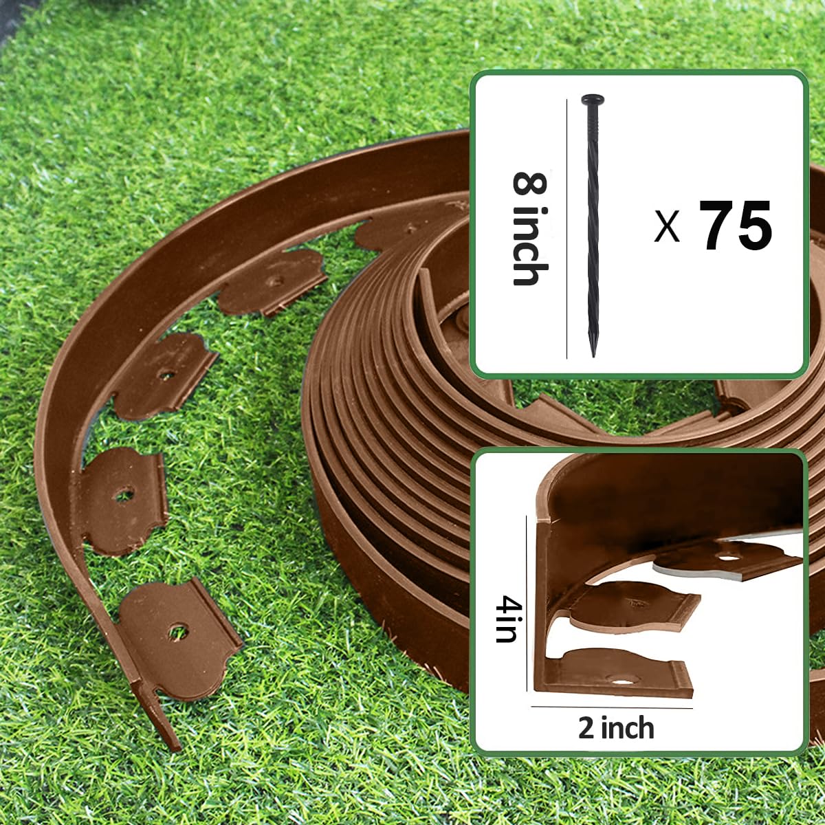 Maebeacae four-inch garden border showcases flexible design for curved flower beds