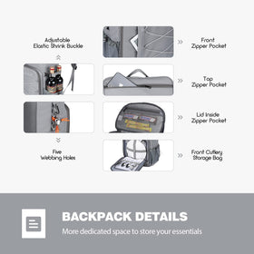 Maelstrom 35L backpack cooler tableware storage bag for utensils.