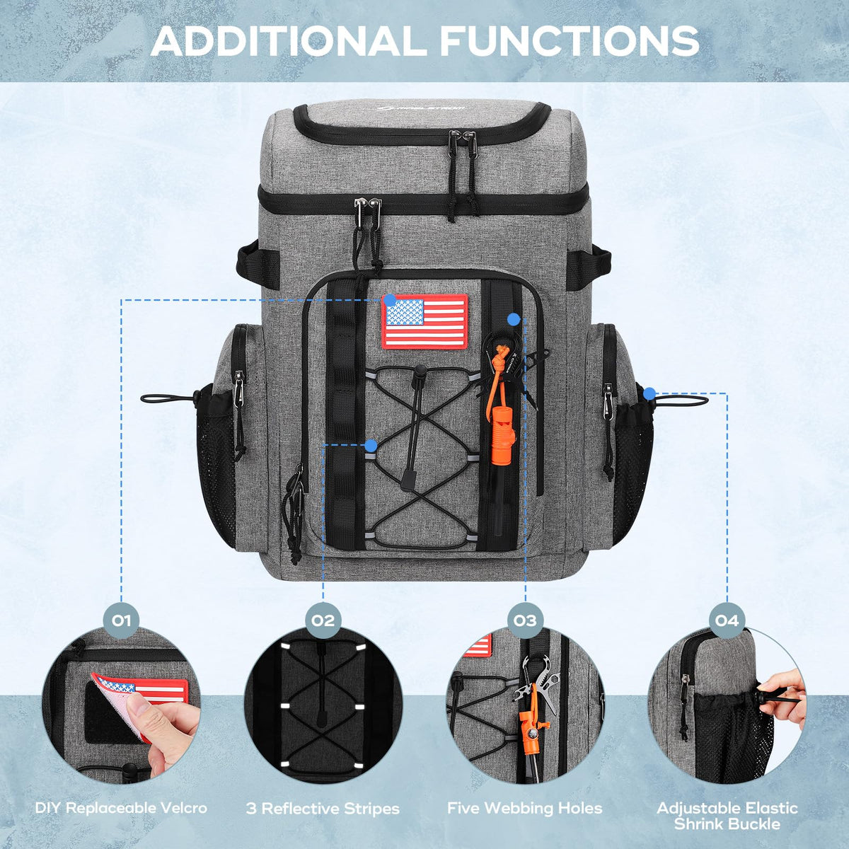 Maelstrom Backpack Cooler 35 can capacity demonstrated for beverages