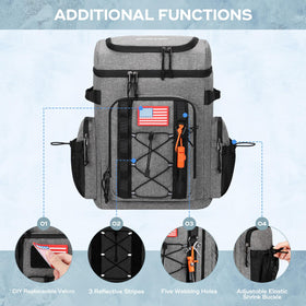 Maelstrom Backpack Cooler 35 can capacity demonstrated for beverages