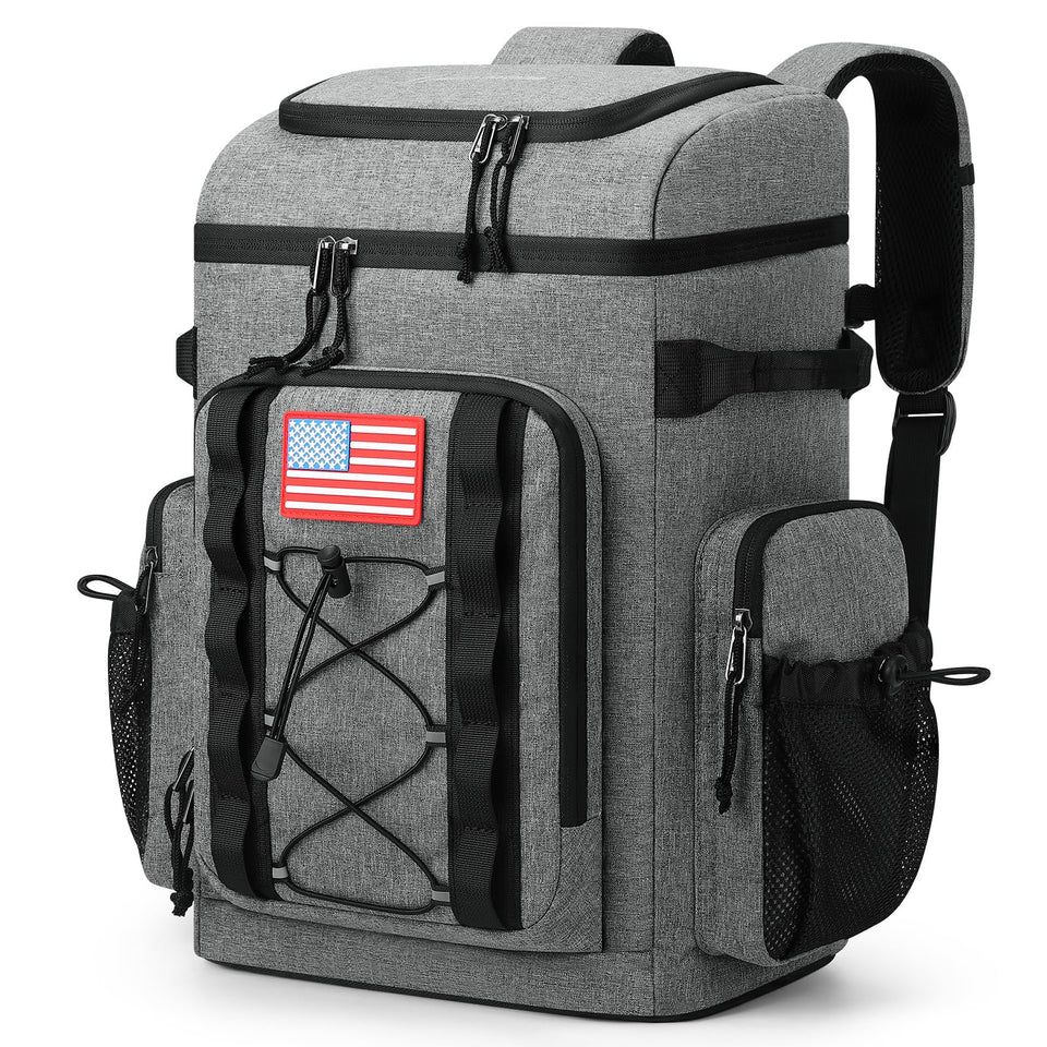 Maelstrom Backpack Cooler front view shows spacious main compartment for lunches
