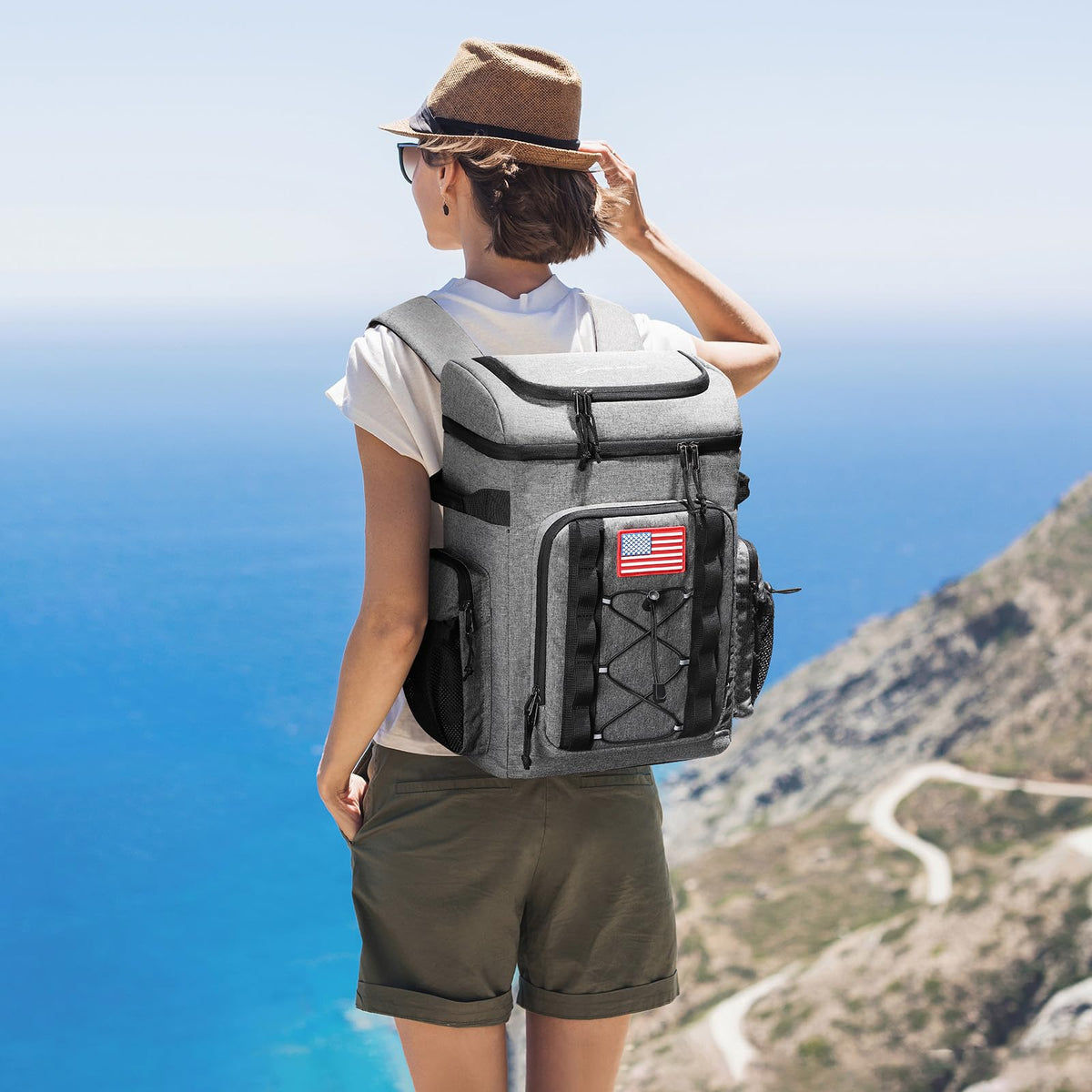 Maelstrom Backpack Cooler mesh side pockets secure water bottles