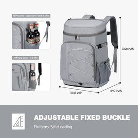 Maelstrom Cooler Backpack strap includes stainless steel bottle opener for drinks