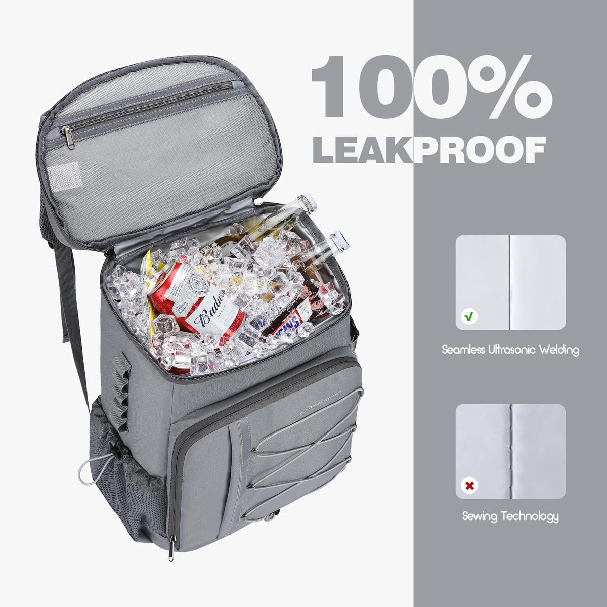 Maelstrom Cooler Backpack opened to reveal organized main compartment for lunches