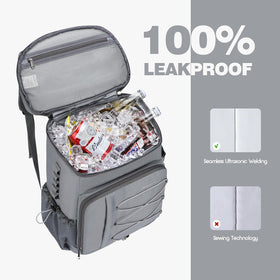 Maelstrom Cooler Backpack opened to reveal organized main compartment for lunches