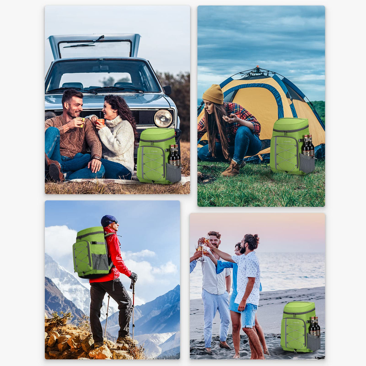 Maelstrom cooler backpack chest strap with safety whistle