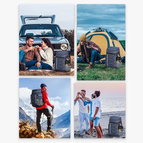 Maelstrom Cooler Backpack in use on beach or trail shows versatility.
