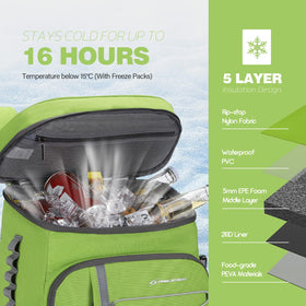 Maelstrom cooler backpack insulated liner keeps contents cool