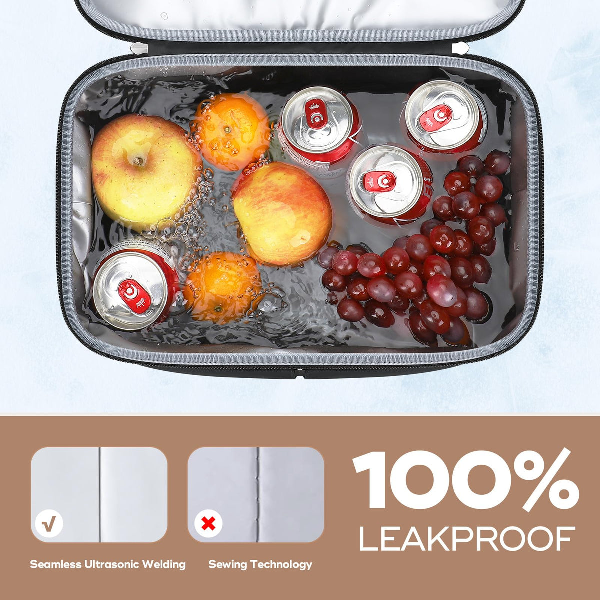 Maelstrom Cooler Backpack lower insulated compartment keeps beverages cool during outings