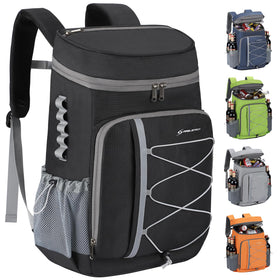 Maelstrom cooler backpack main compartment keeps lunch organized and fits 50 cans.