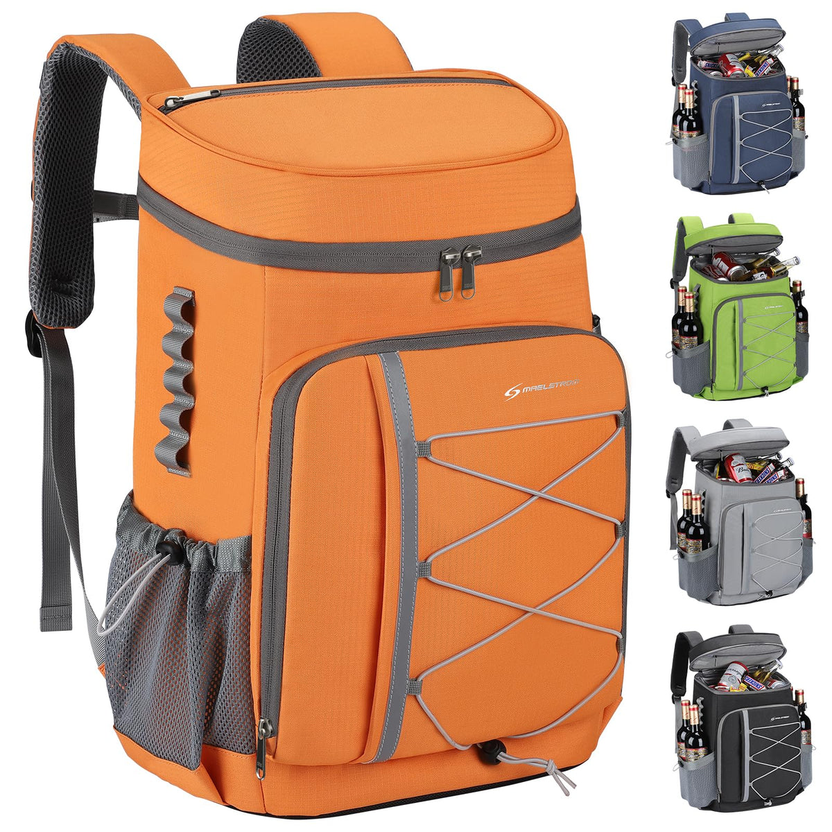 Maelstrom cooler backpack main compartment shows spacious capacity for drinks and meals.