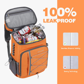 Maelstrom cooler backpack tableware storage bag keeps utensils neatly organized.