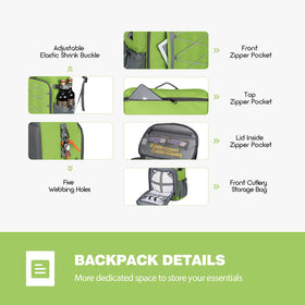Maelstrom cooler backpack top pocket fits phone and snacks