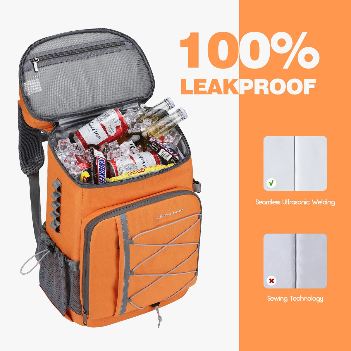 Maelstrom ergonomic backpack straps demonstrate comfortable design for long hikes.