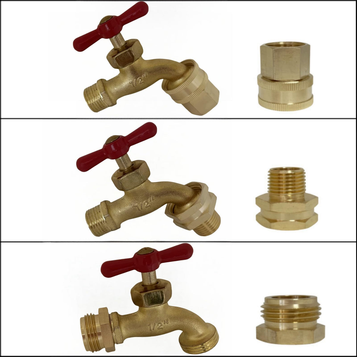 Maferliy brass set packaging showing connector variants.