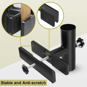 Magacyo stainless steel base with through-bolt offers durable, weather-resistant support.