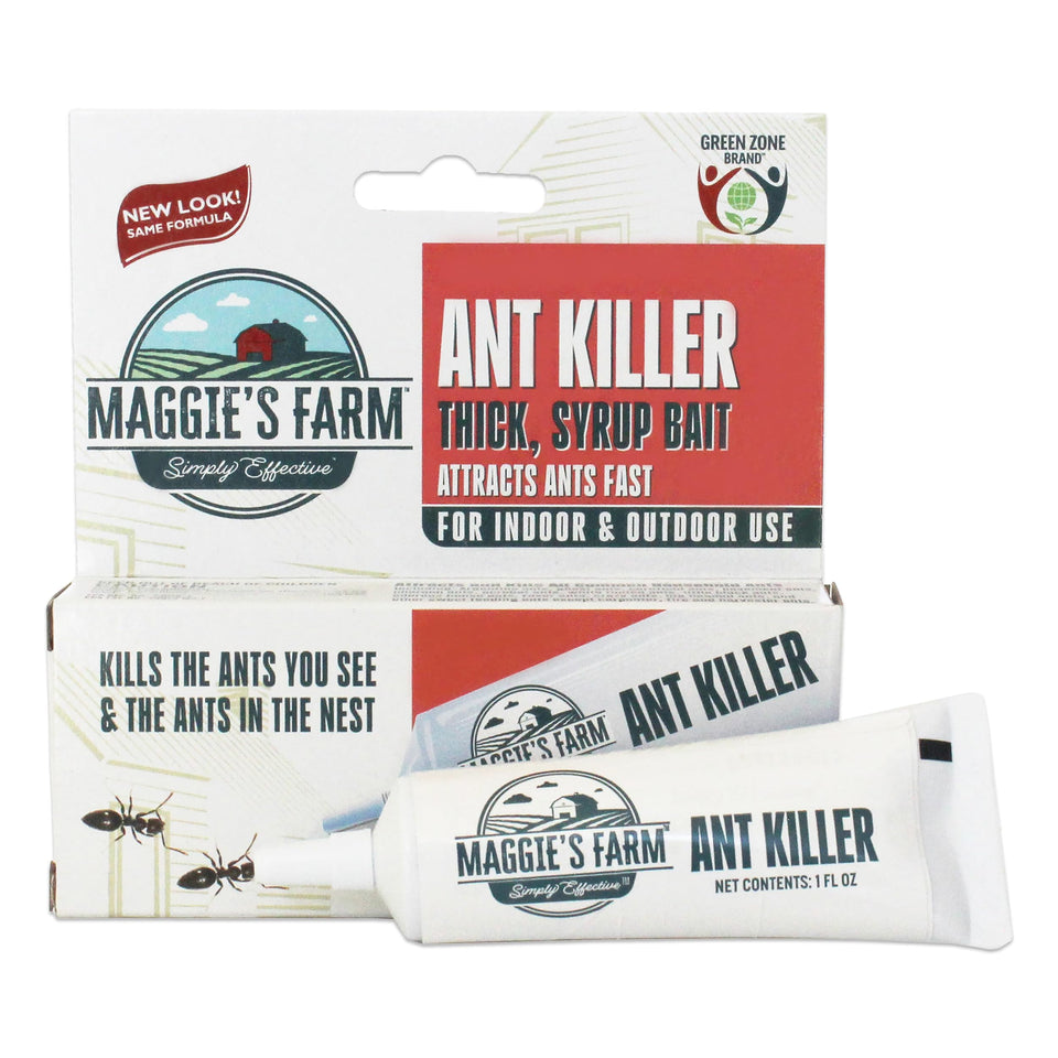Maggie's Farm MAKS001 ant killer syrup bottle for targeted baiting.