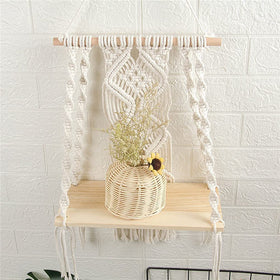 Maghat boho wall shelf display showcases minimalist style and versatile room styling.