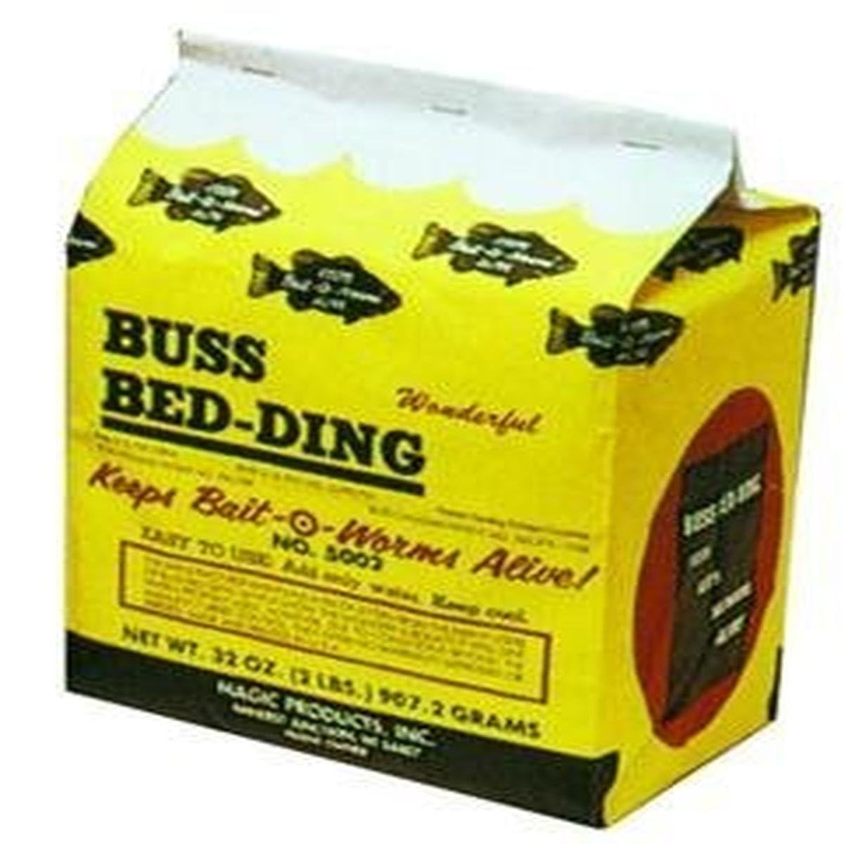 Magic Bait Buss Bedding 2lb bag preserves worm moisture for easier hook presentation