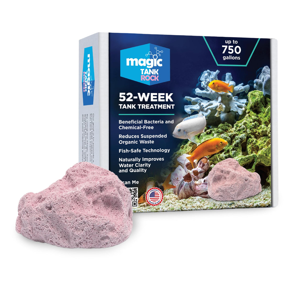 Magic Tank Rock improves water clarity for a clearer aquarium view