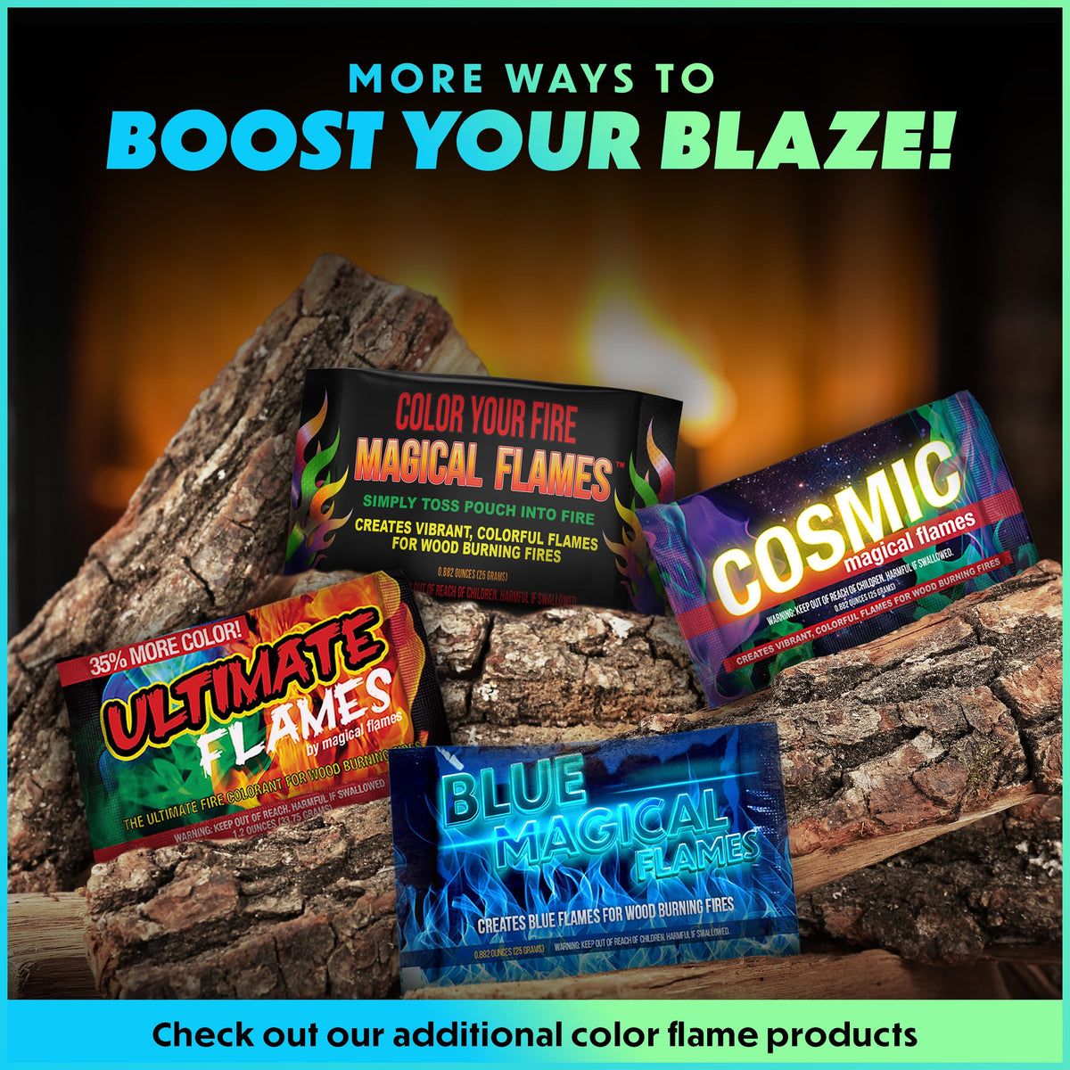 Magical Flames ideal for camping and backyard gatherings