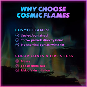 Magical Flames family-friendly color packets enhance backyard gatherings