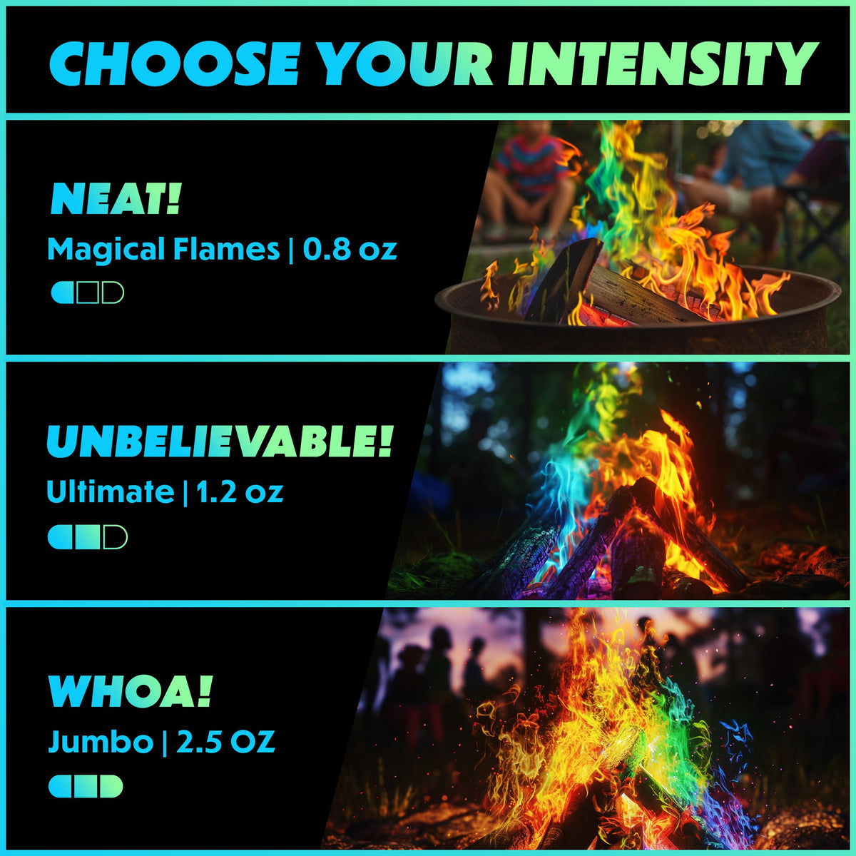 Magical Flames family night color fire provides playful, safe entertainment