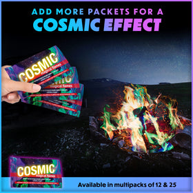 Magical Flames safe for wood-burning fires indoors and outdoors