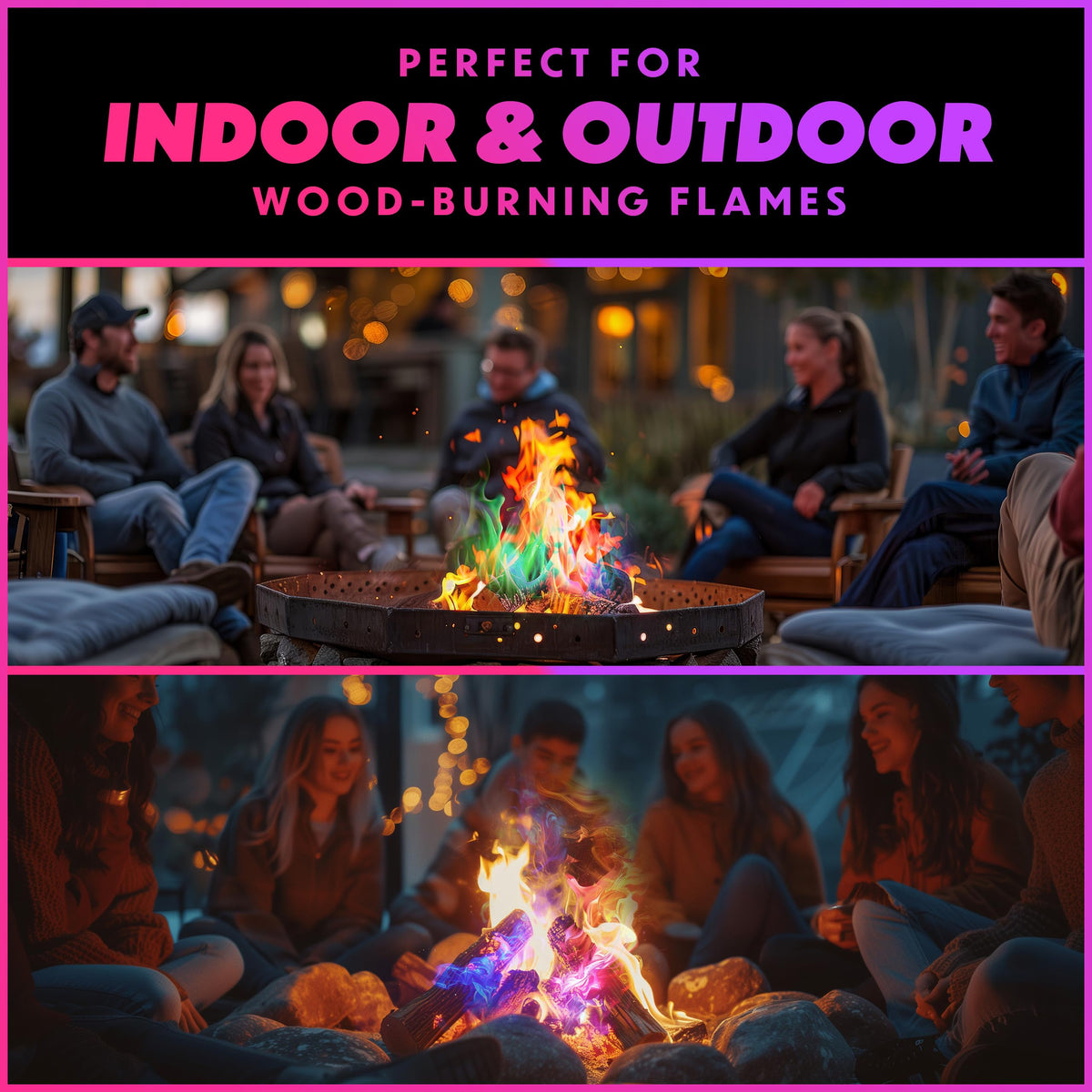 Magical Flames 60-minute color show extends your outdoor mood with rich flames.