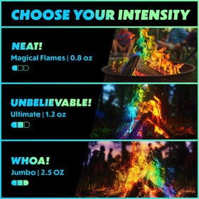 Magical Flames safe for indoor and outdoor wood fires