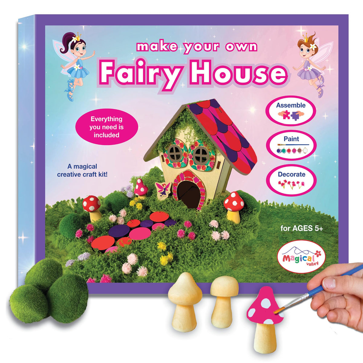 Magical Valley Fairy House creative play encourages storytelling and imagination.