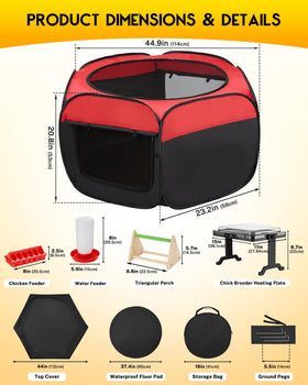 Magicfly feeder and waterer set ensures tidy feeding and hydration routines.