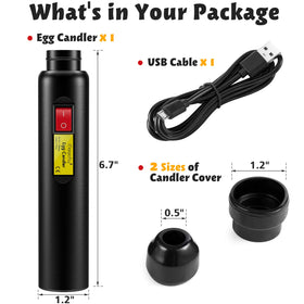 Magicfly egg candler with top button for easy, stable operation.