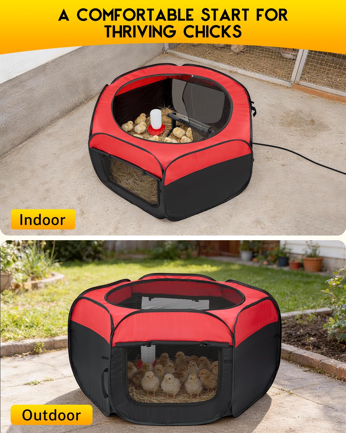 Magicfly waterproof floor pad helps keep the space dry during use.
