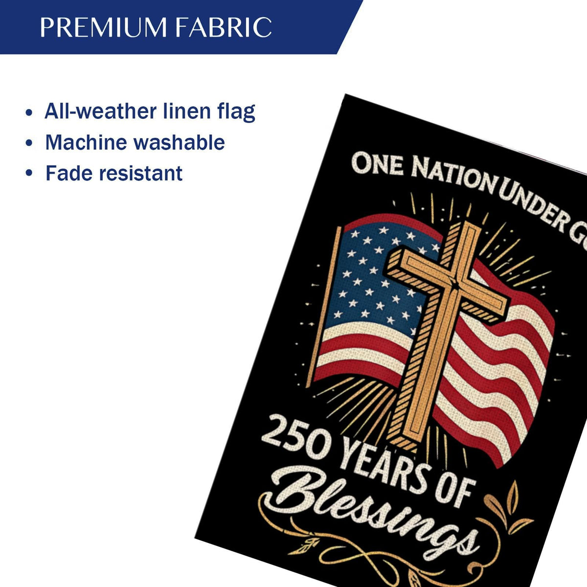 MAGJIUKE double-sided burlap flag preserves colors from multiple viewing angles.
