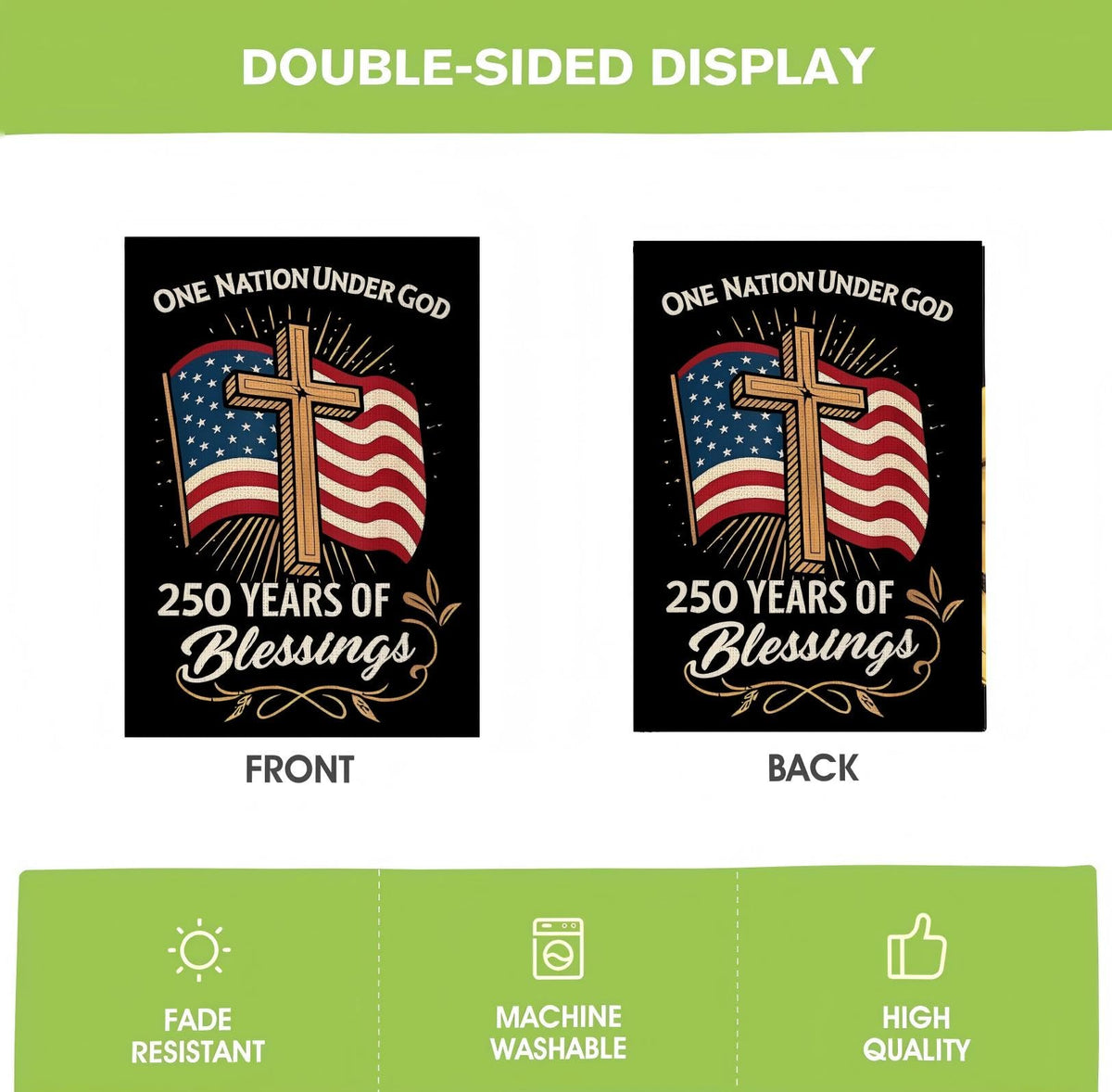 MAGJIUKE durable burlap garden flag withstands outdoor conditions while colors stay vibrant.