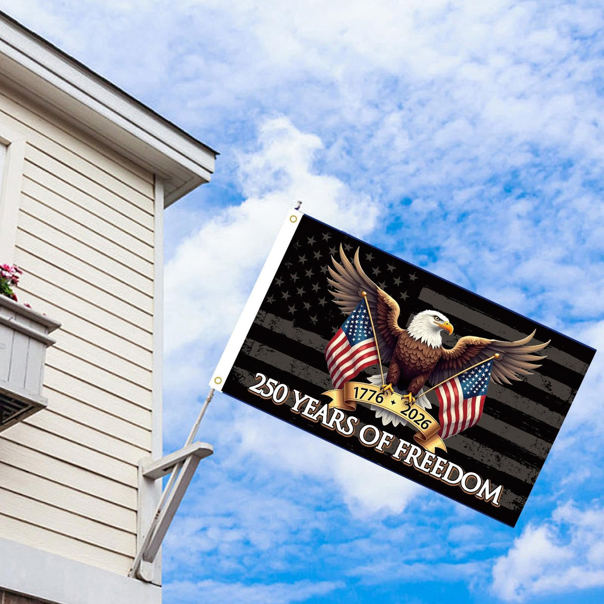 MAGJIUKE usa flag banner 3x5 ft with eagle for ceremonies