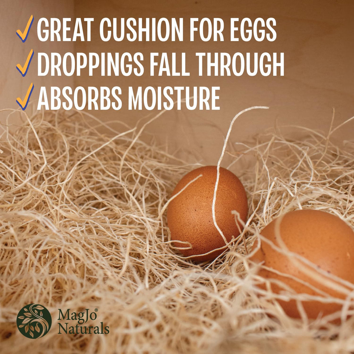 MagJo Clean coop easier thanks to Kraft-backed nesting liners.