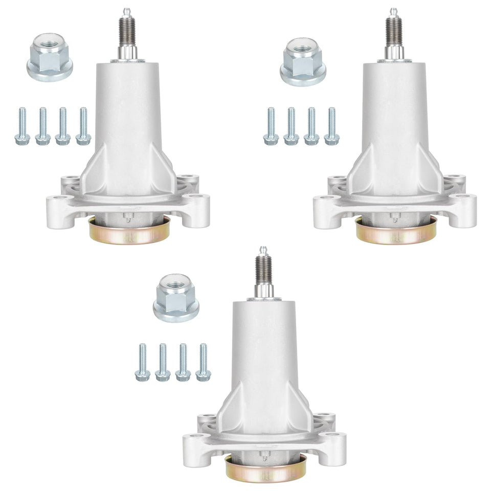Magorfas 3-pack spindles for Husqvarna and Poulan, ready for quick mower deck upgrades.
