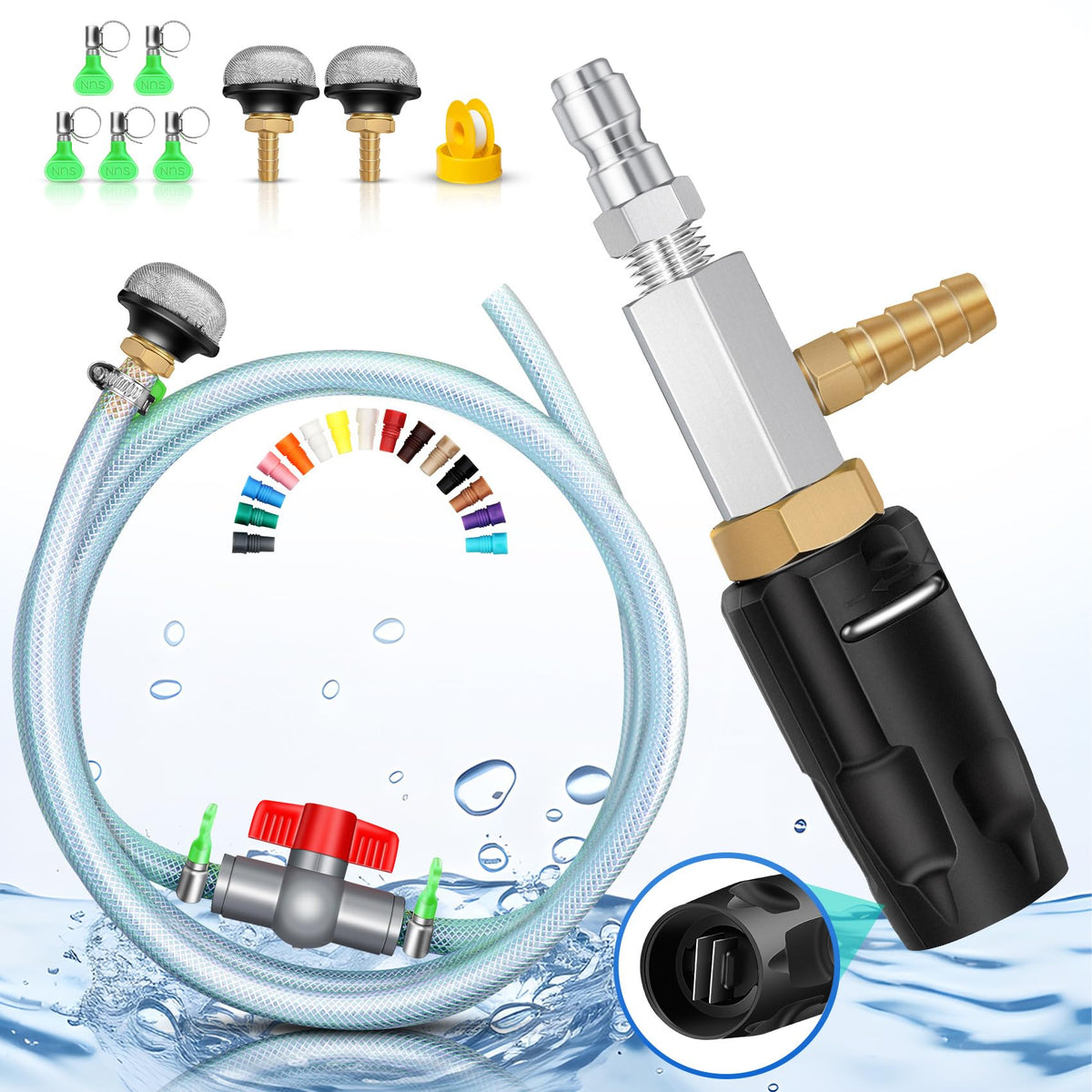 Magula adjustable long-range nozzle with 40ft spray for high-reach cleaning tasks