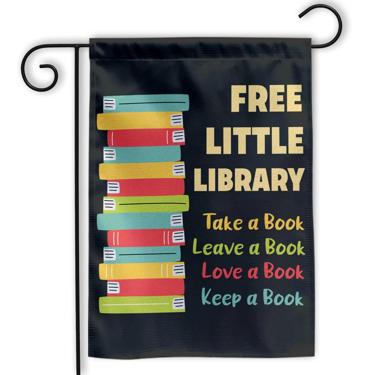 MAIANEY 12x18 Free Little Library flag, double-sided design for year-round curb appeal.