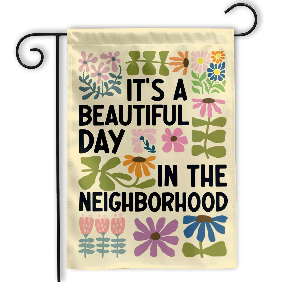 MAIANEY 12x18 garden flag bright and cheerful, enhances outdoor curb appeal.