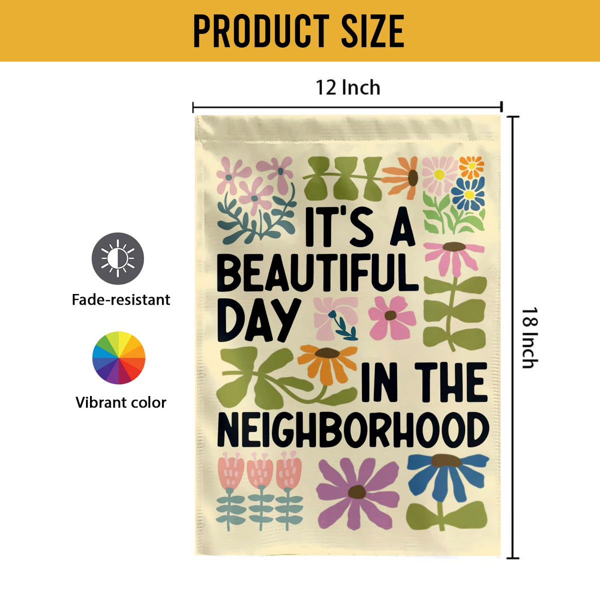 MAIANEY farmhouse garden flag adds charm to yard, porch, or patio.