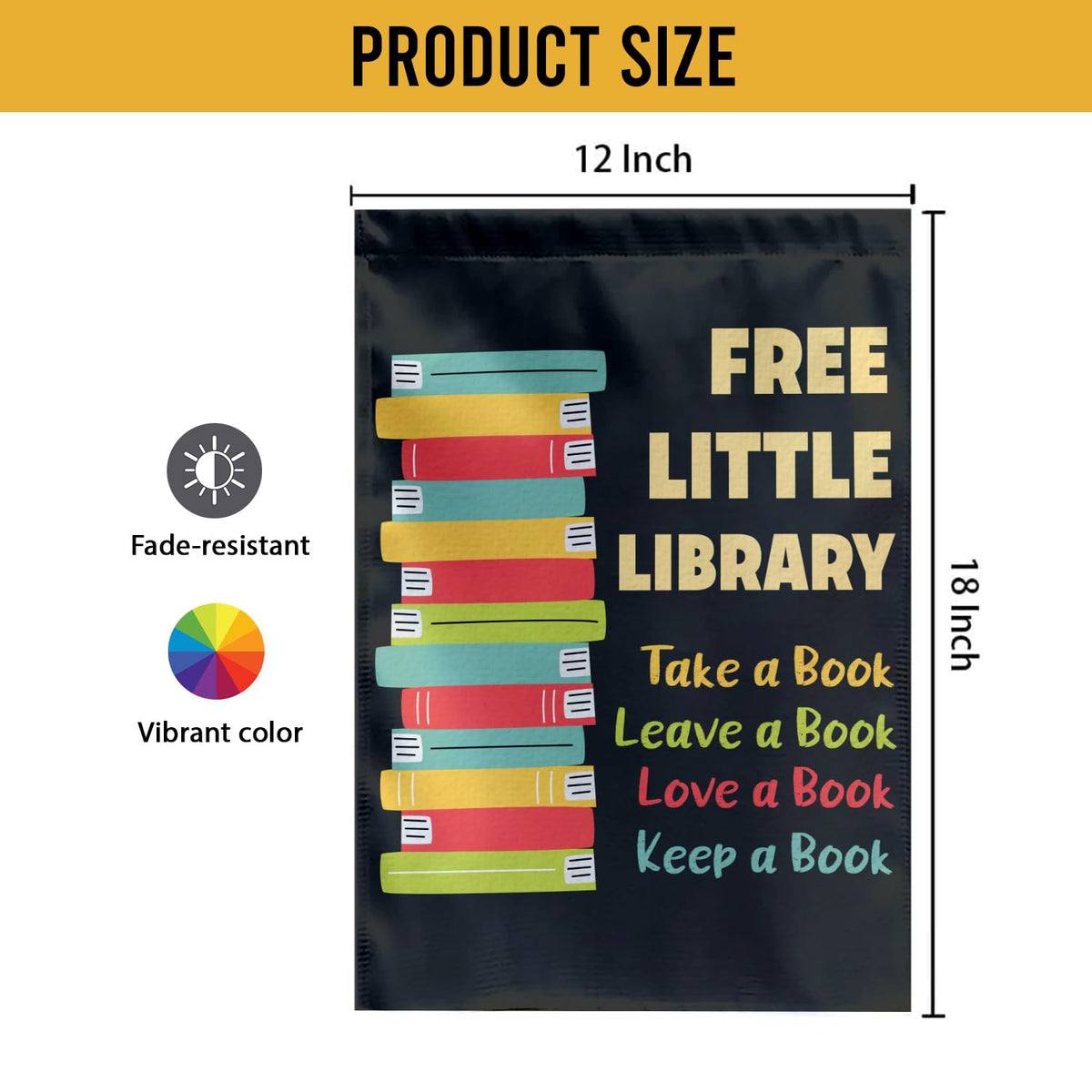 MAIANEY outdoor flag, library-themed decor boosts curb appeal and visibility.