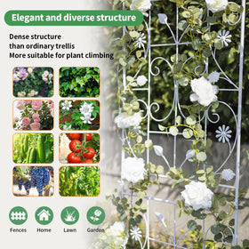 Close-up of rustproof powder-coated finish on Maidapulu trellis