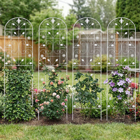 Versatile use of Maidapulu trellis in planters or direct-ground setups