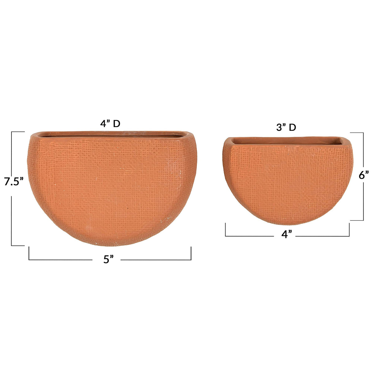 Main + Mesa stoneware planters set ready for easy wall or shelf display.