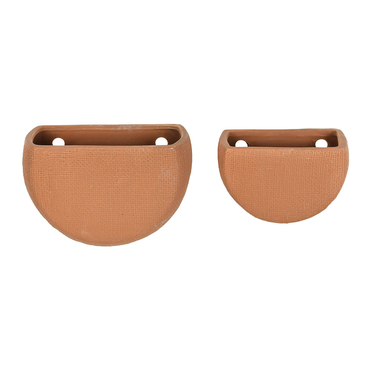Main + Mesa terracotta tone stoneware with embossed detail adds warm texture.