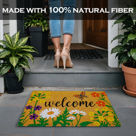 MAINEVENT bleed-free floral mat keeps colors vibrant outside.